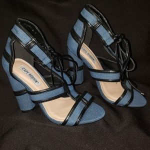 Cape Robbin Open Toe Denim style high heels